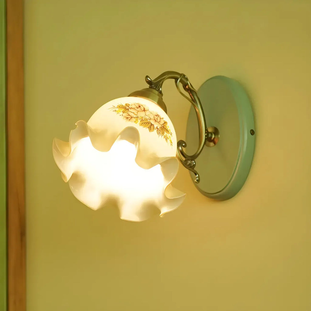Retro Mini Colored Glass Wall Control Sconce for Living Spaces
