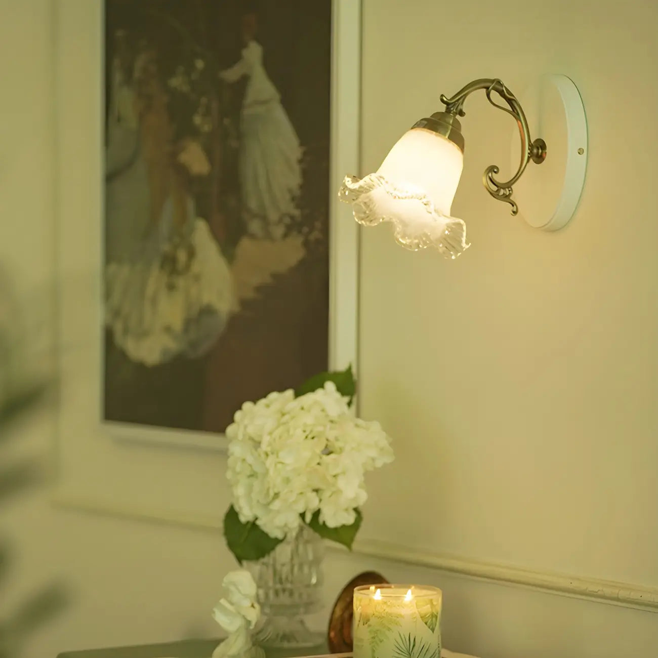 Retro Mini Colored Glass Wall Control Sconce for Living Spaces