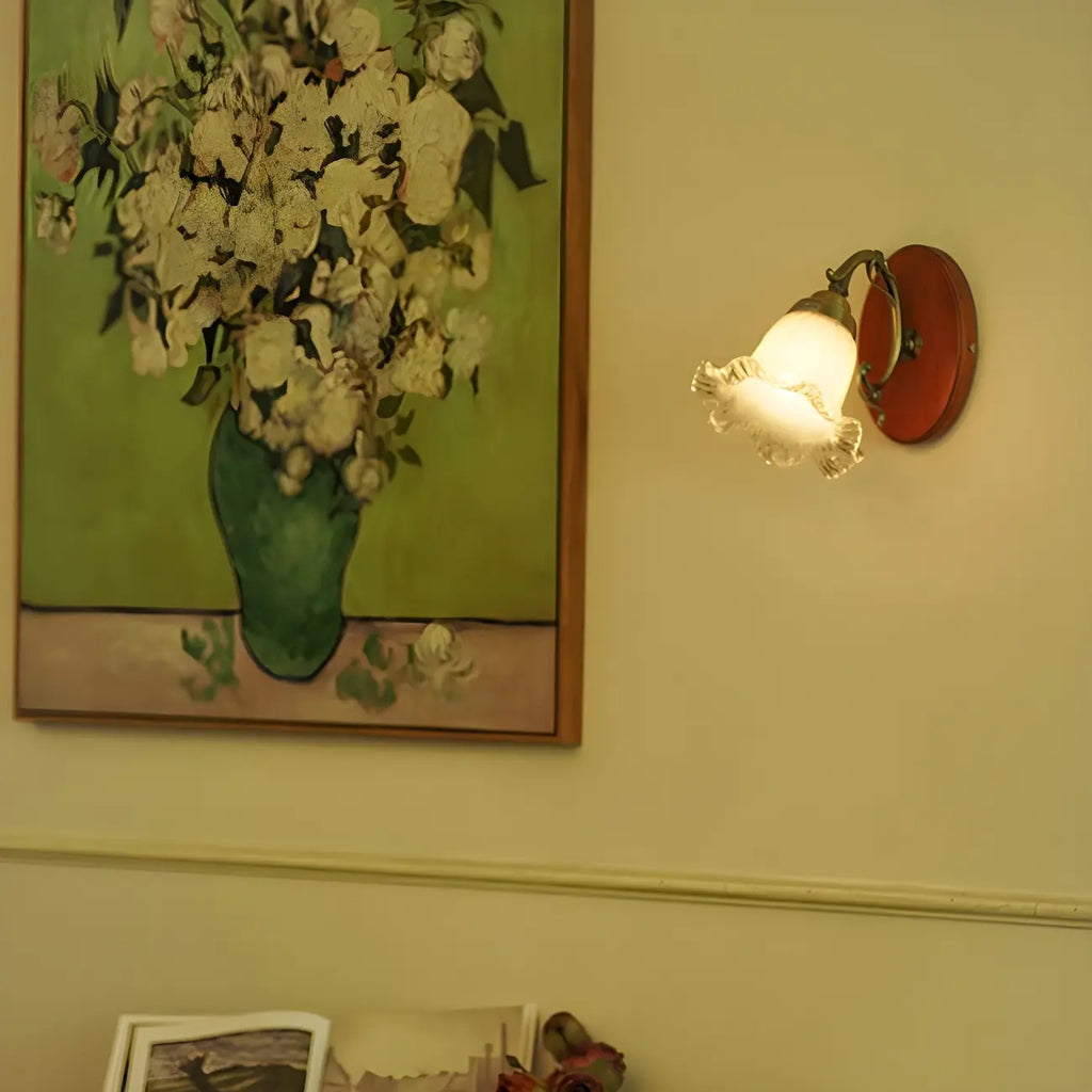 Retro Mini Colored Glass Wall Control Sconce for Living Spaces
