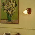 Retro Mini Colored Glass Wall Control Sconce for Living Spaces