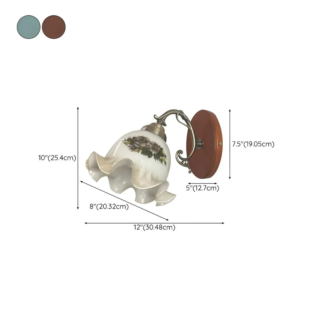 Retro Mini Colored Glass Wall Control Sconce for Living Spaces