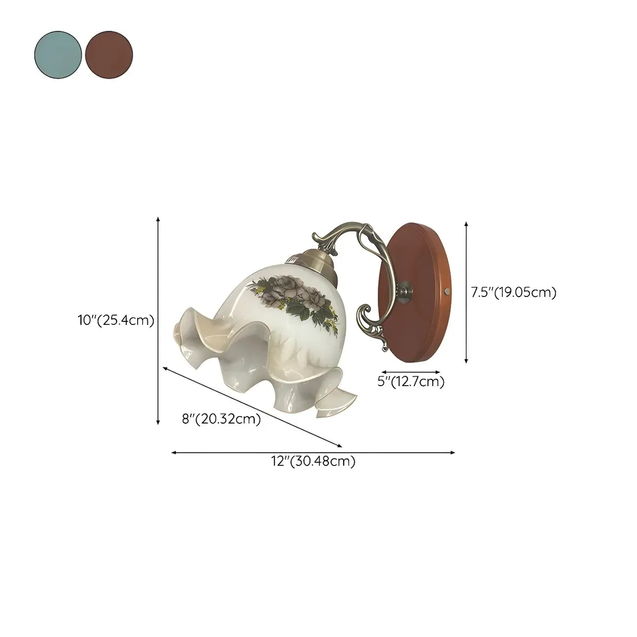 Retro Mini Colored Glass Wall Control Sconce for Living Spaces