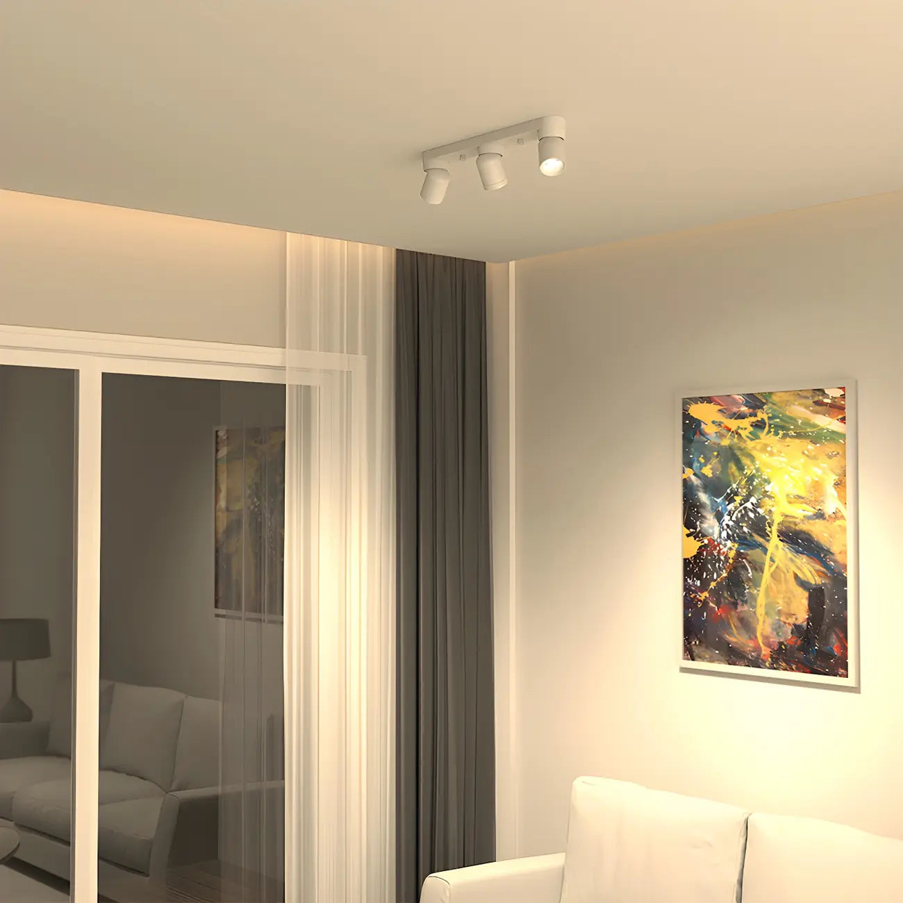 Mini Simplistic Aluminum Adjustable Flush Mount LED Track Light