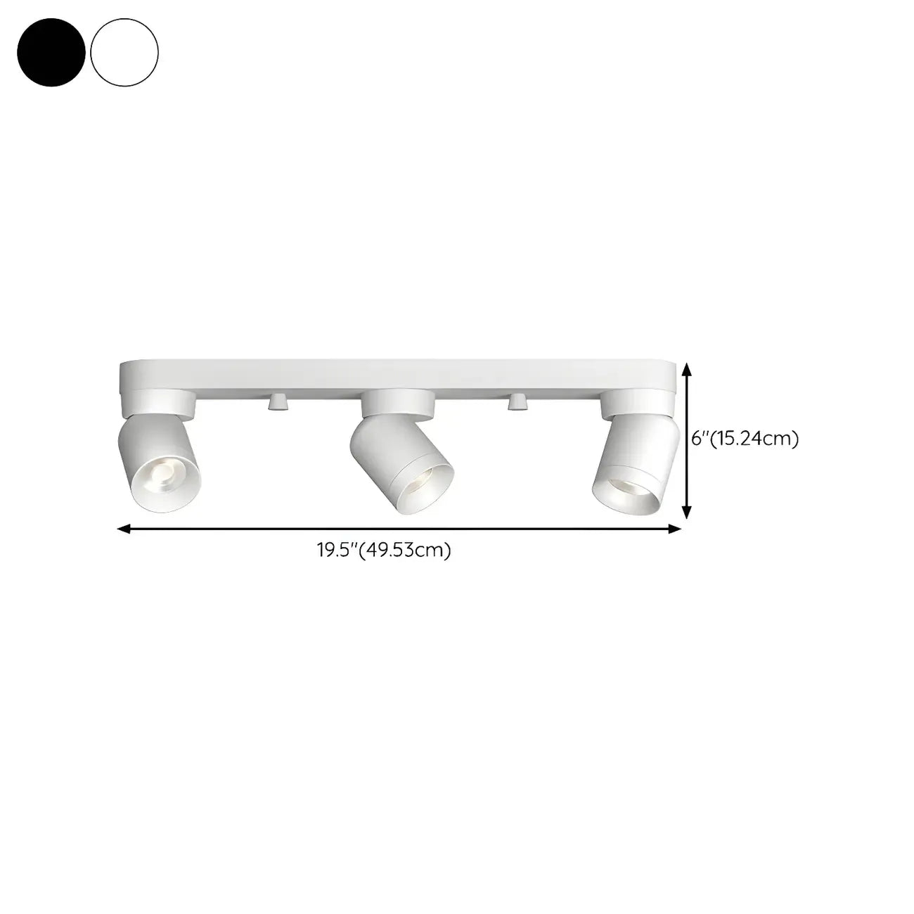 Mini Simplistic Aluminum Adjustable Flush Mount LED Track Light
