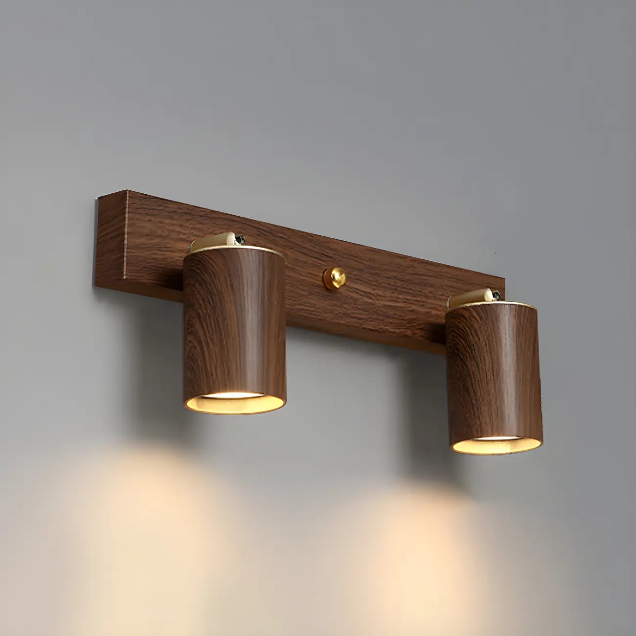Contemporary Brown Cylinder Multi-light Vanity Lights