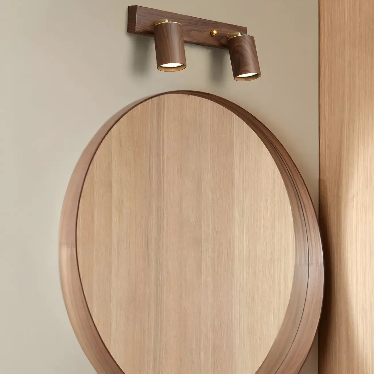 Contemporary Brown Cylinder Multi-light Vanity Lights