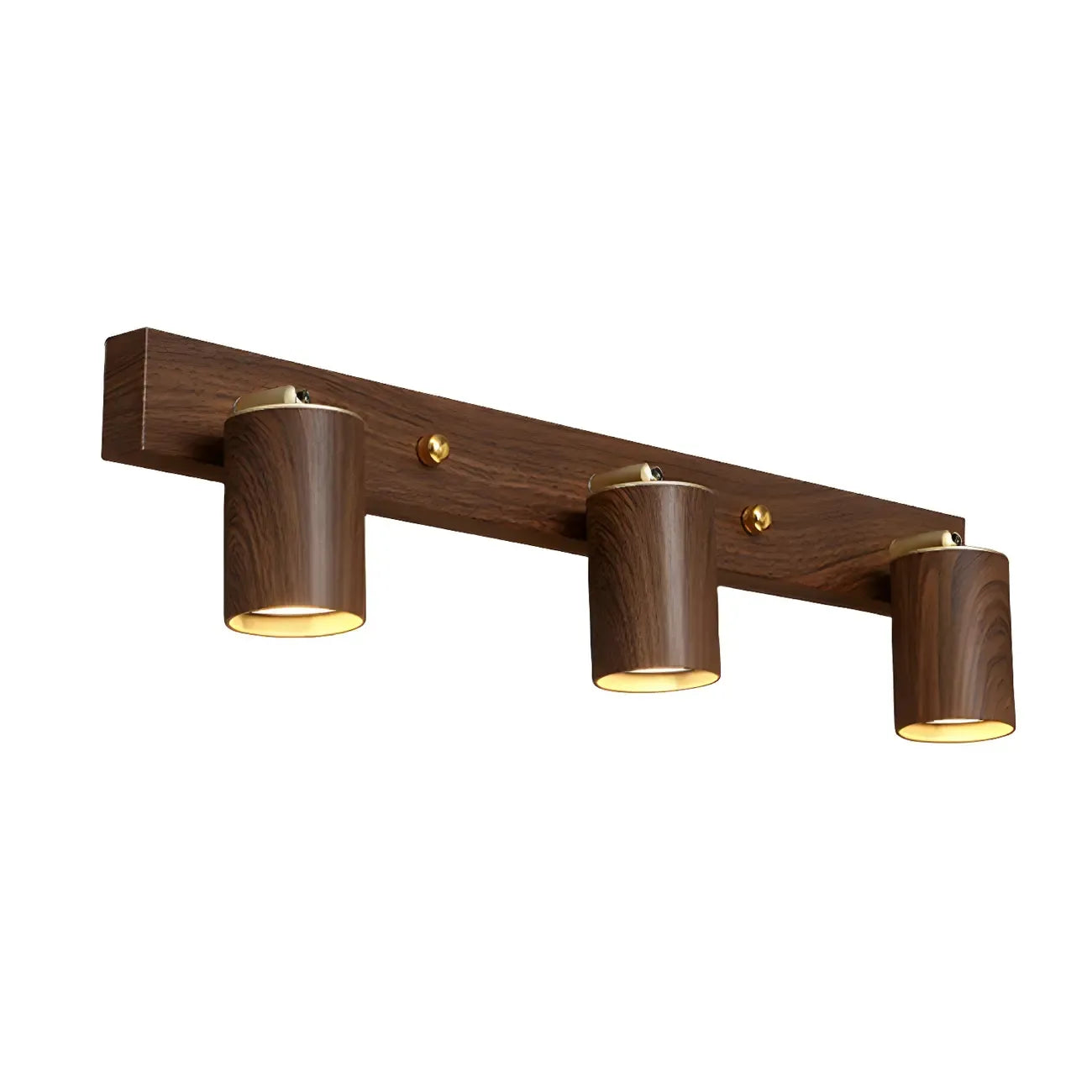 Contemporary Brown Cylinder Multi-light Vanity Lights