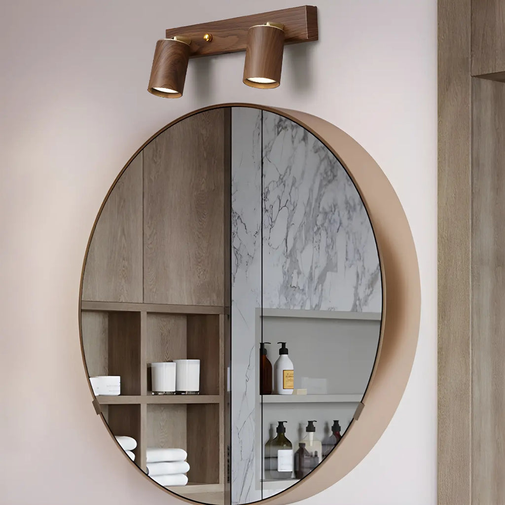 Contemporary Brown Cylinder Multi-light Vanity Lights