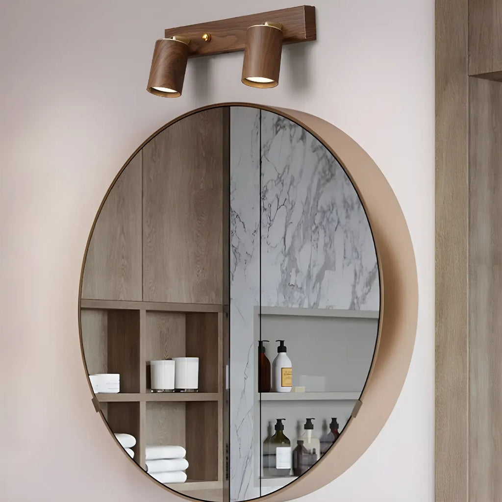 Contemporary Brown Cylinder Multi-light Vanity Lights