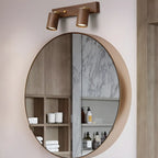 Contemporary Brown Cylinder Multi-light Vanity Lights