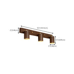 Contemporary Brown Cylinder Multi-light Vanity Lights