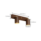 Contemporary Brown Cylinder Multi-light Vanity Lights