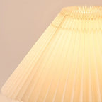 Modern Remote Wood Cone Bedside Table Lamp LED & Fabric