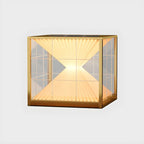 Black Solar Clear Cube Outdoor Post Lights