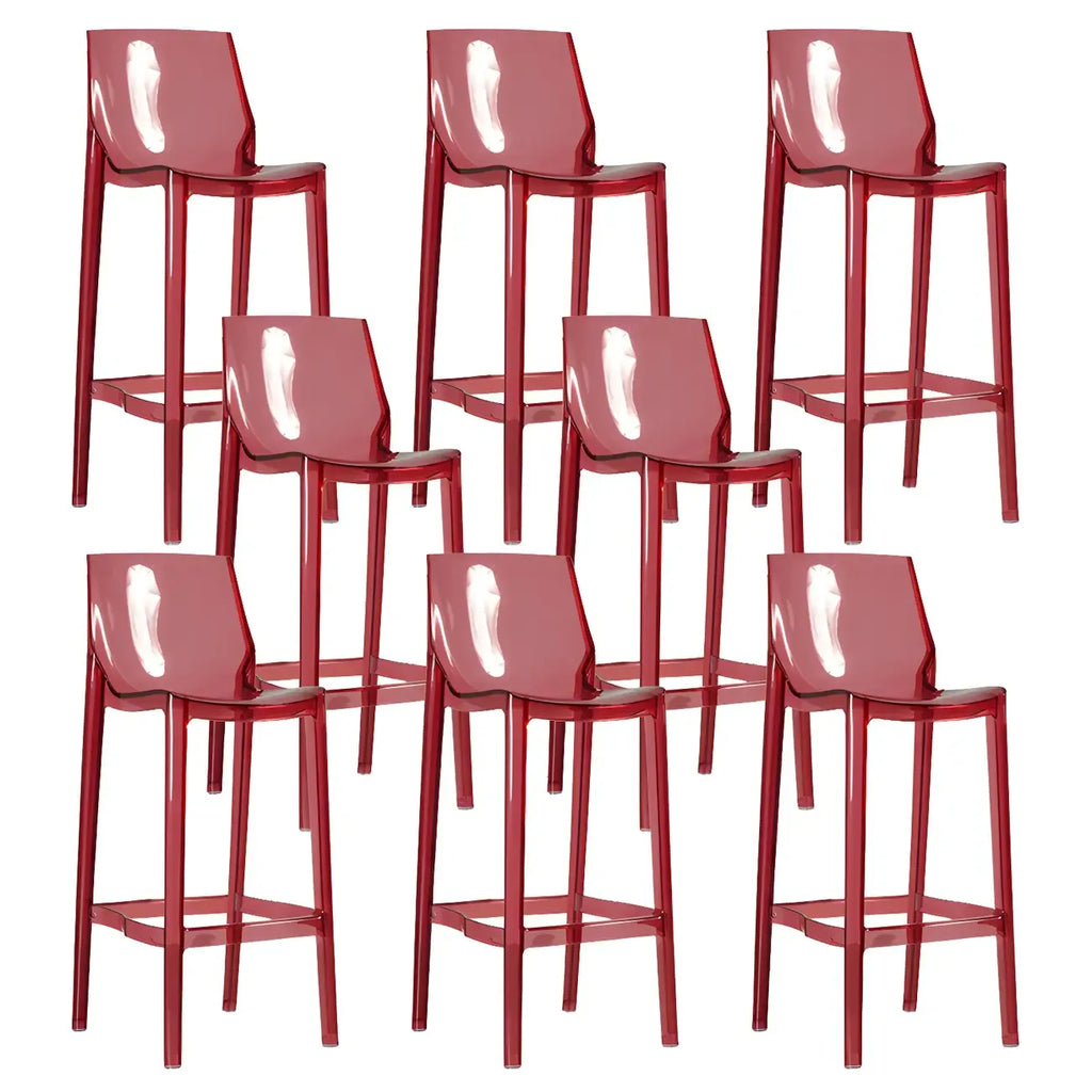 Modern Acrylic Vibrant Durable Colourful Sleek Bar Stool