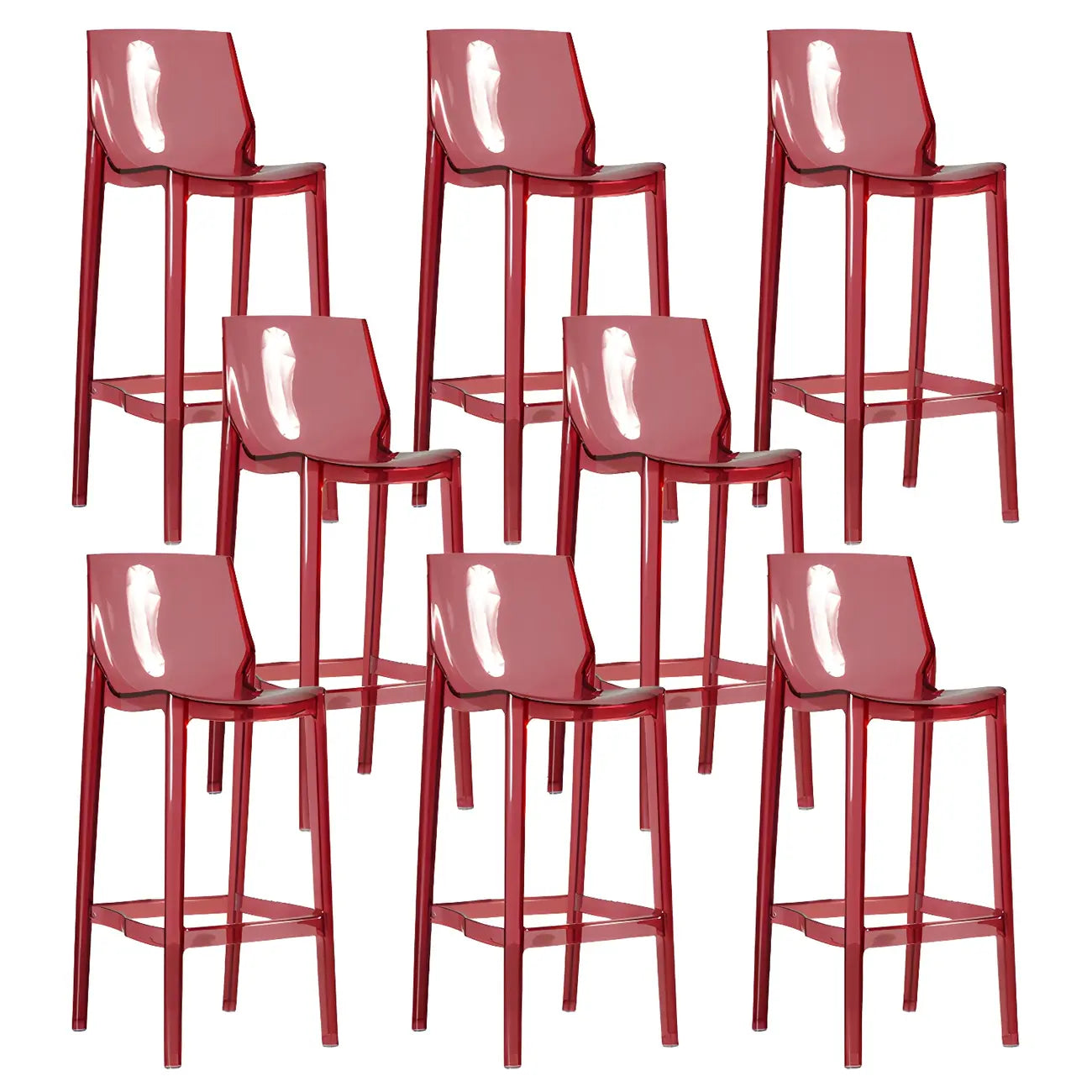 Modern Acrylic Vibrant Durable Colourful Sleek Bar Stool