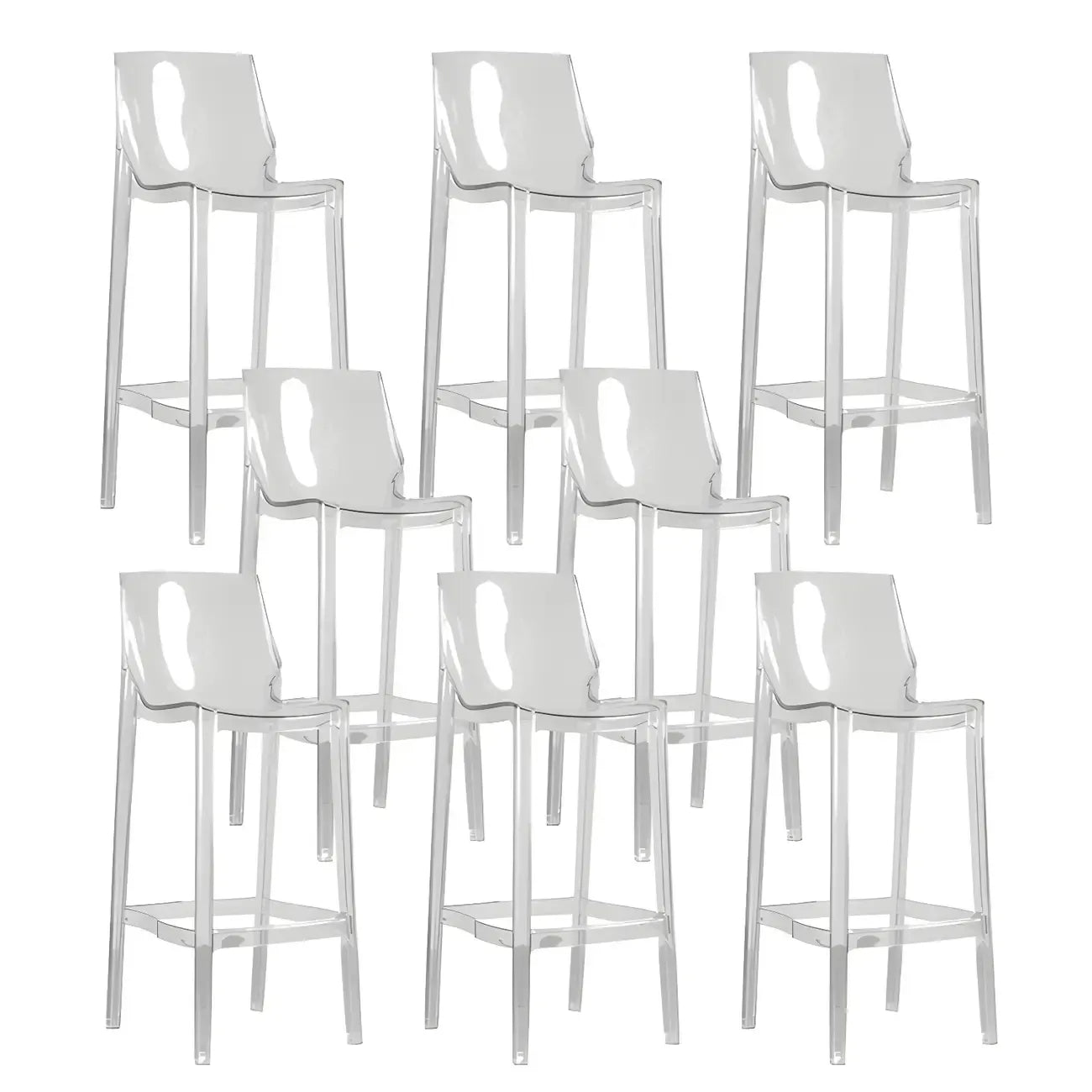 Modern Acrylic Vibrant Durable Colourful Sleek Bar Stool