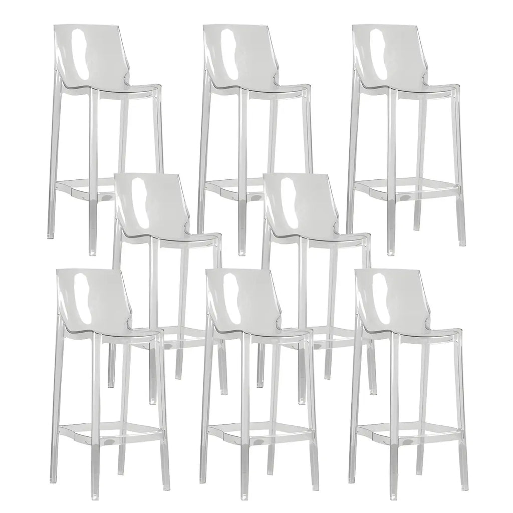 Modern Acrylic Vibrant Durable Colourful Sleek Bar Stool