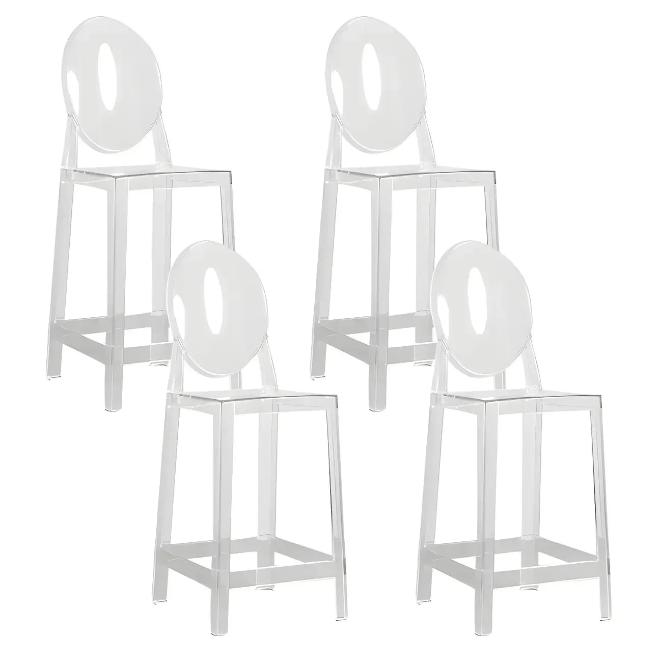 Modern Acrylic Vibrant Durable Colourful Sleek Bar Stool