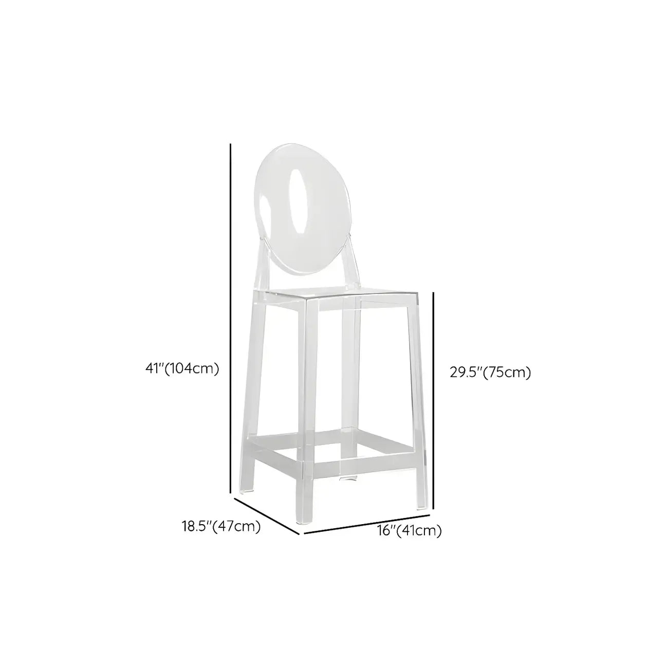 Modern Acrylic Vibrant Durable Colourful Sleek Bar Stool