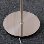 Contemporary Stand Up Floor Lamp with Amber Orange Glass Dome