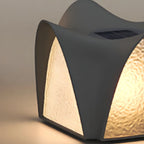 Arched Black Textured Solar Outdoor Post Lights