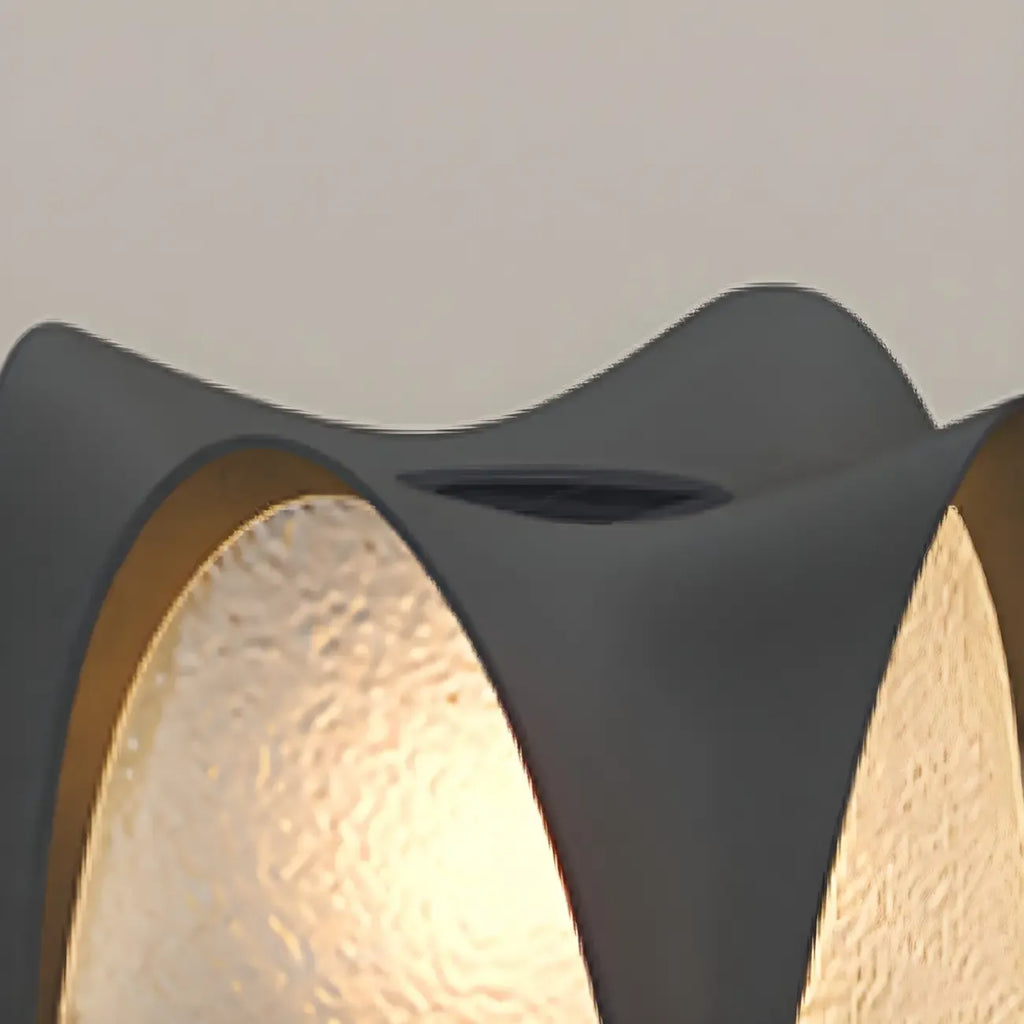 Arched Black Textured Solar Outdoor Post Lights