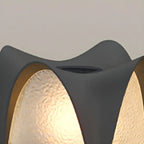 Arched Black Textured Solar Outdoor Post Lights