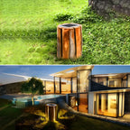 Contemporary Solar Resin Tree Stump Outdoor Post Lights