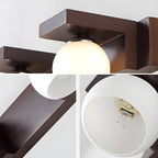 Elegant Globe Vanity Light with White Glass Shade for Bathroom