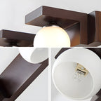 Elegant Globe Vanity Light with White Glass Shade for Bathroom