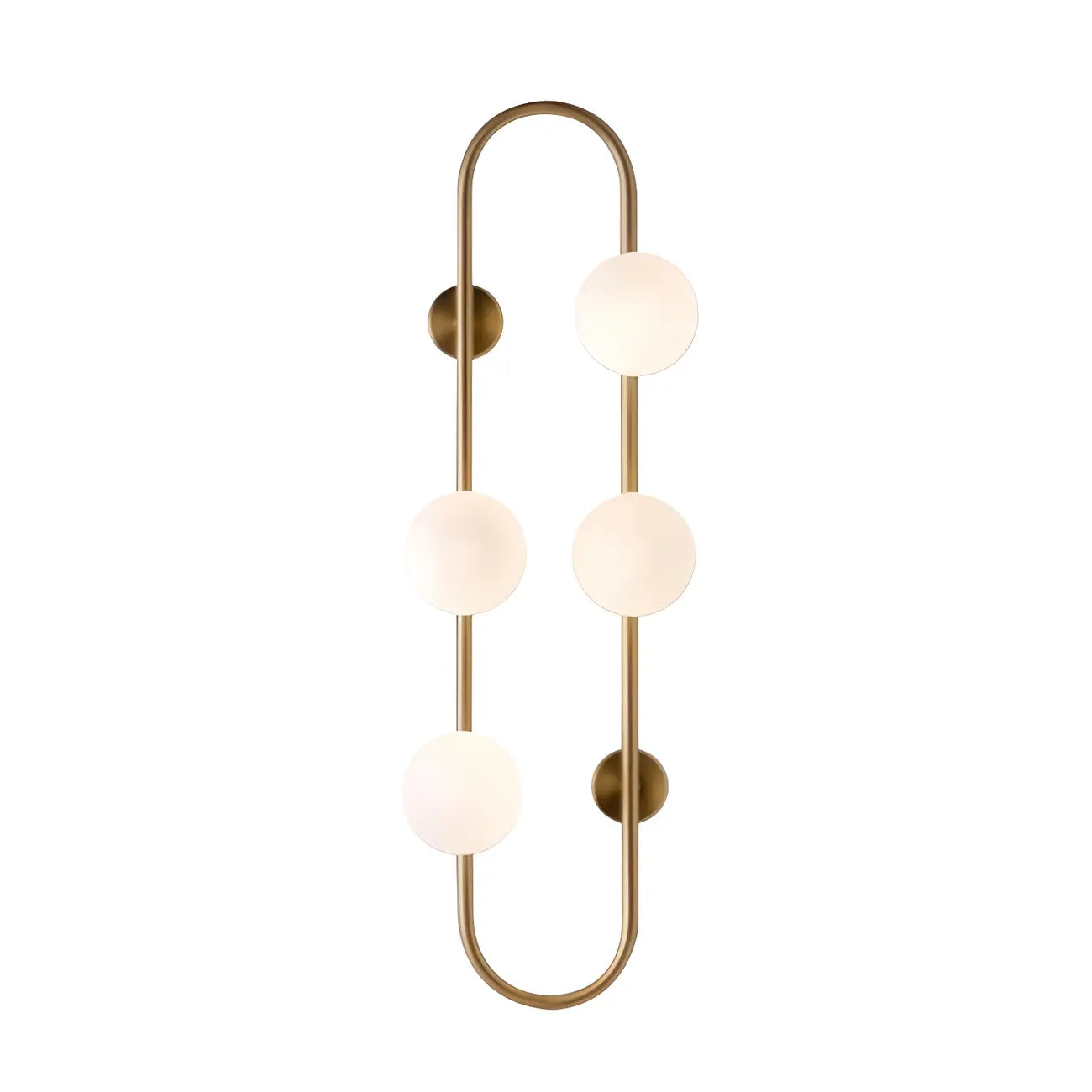 Elegant Gold 4-Light Oval Ball Wall Sconce Light Fixture