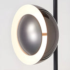 3-Light Black Floor Lamp with White Light for Living Room