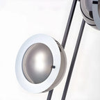 3-Light Black Floor Lamp with White Light for Living Room