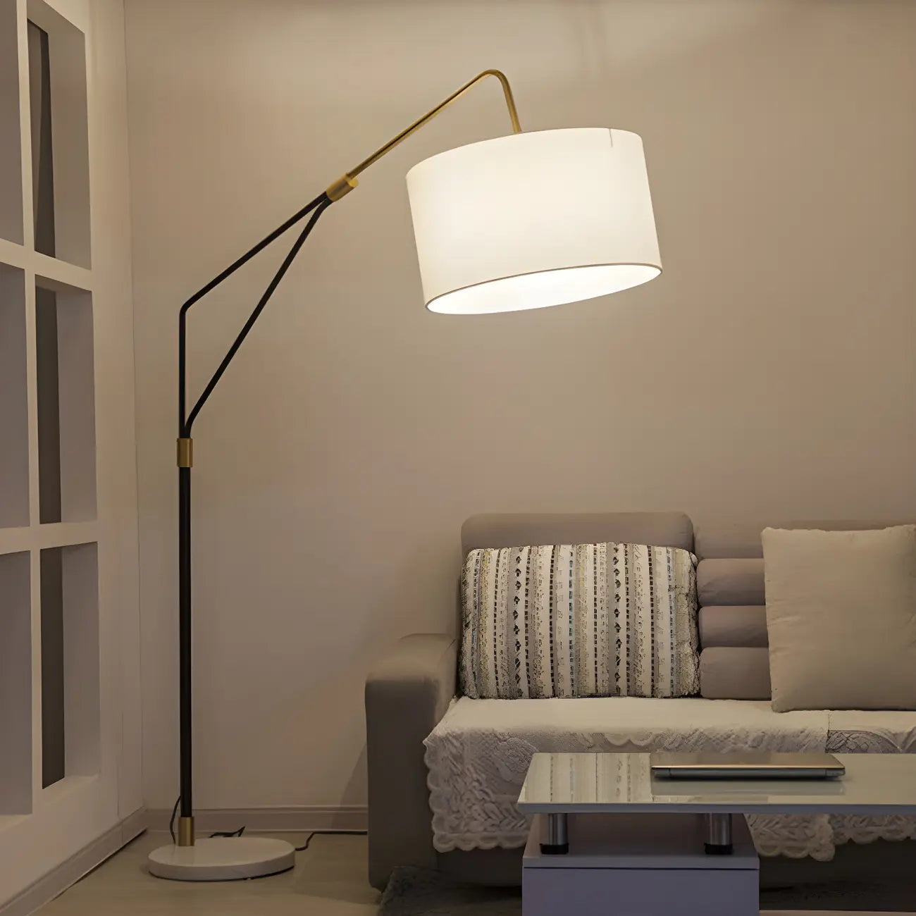 Modern Adjustable Modern White Recline LED Floor Lamp