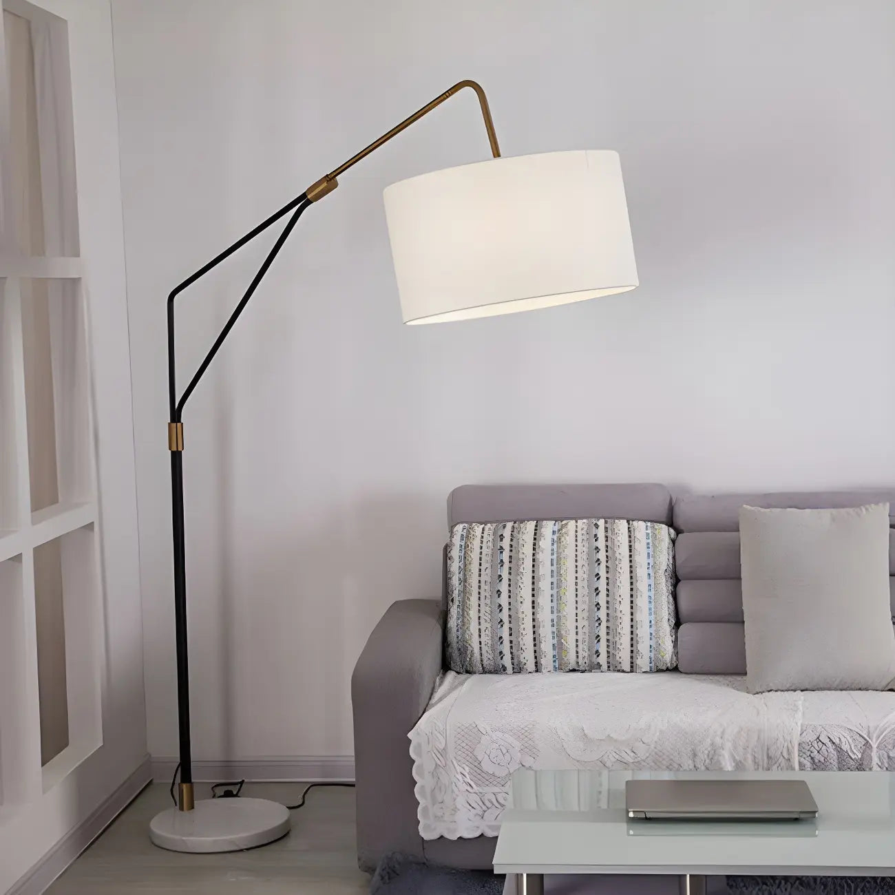 Modern Adjustable Modern White Recline LED Floor Lamp
