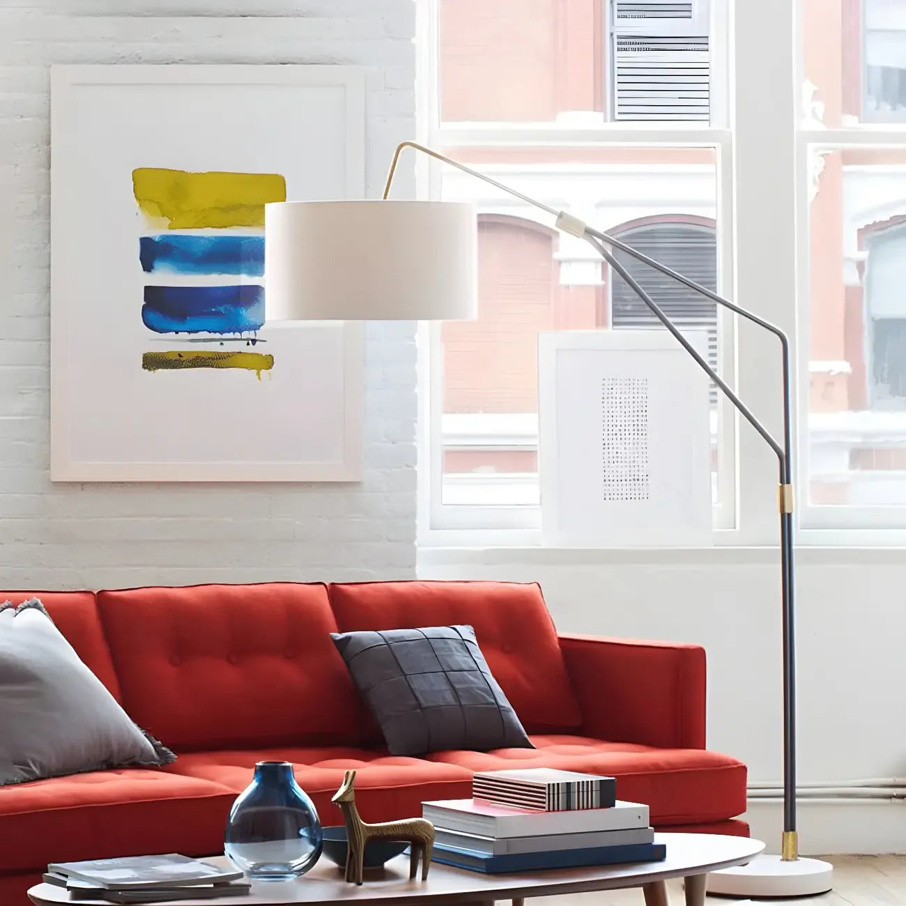 Modern Adjustable Modern White Recline LED Floor Lamp