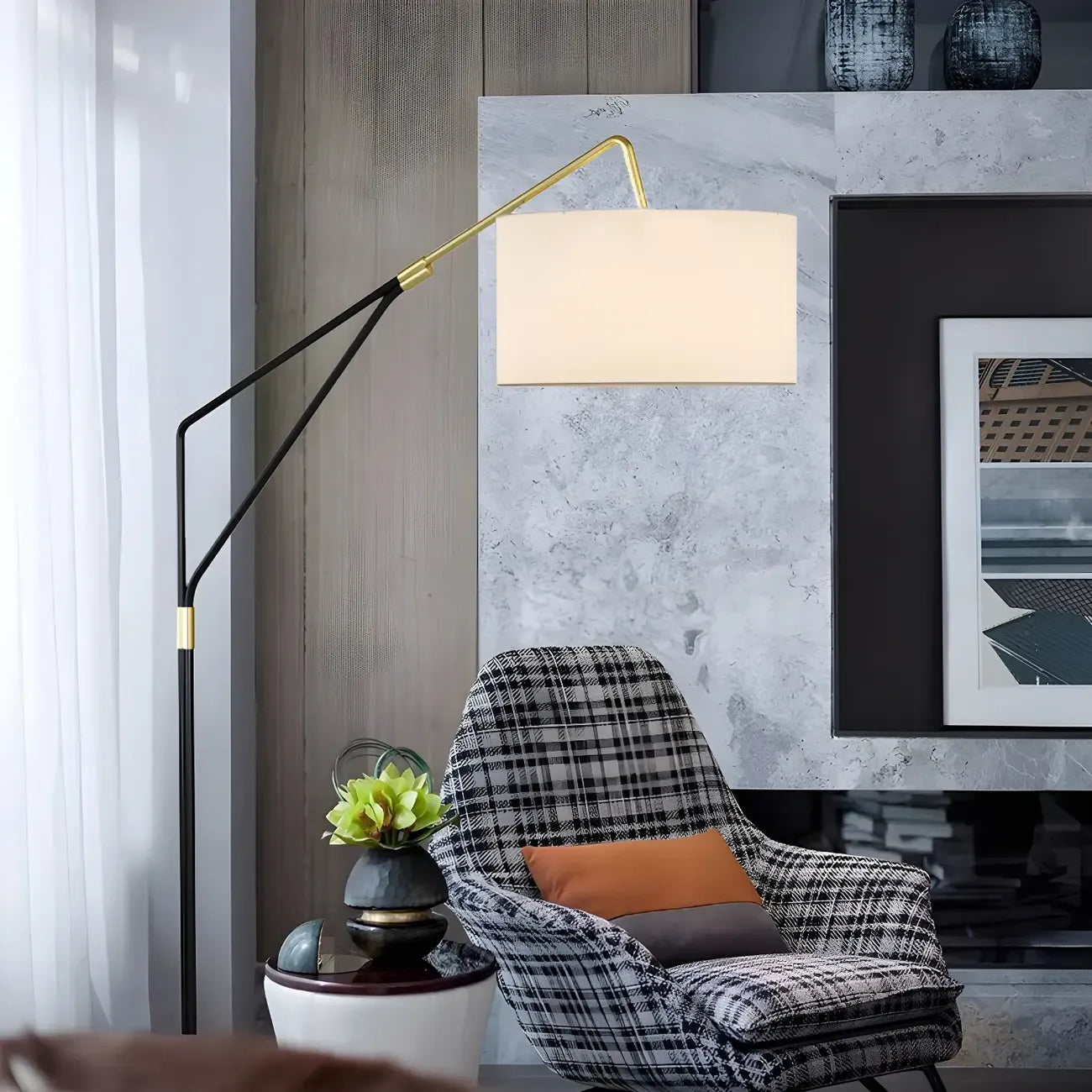 Modern Adjustable Modern White Recline LED Floor Lamp