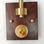 Vintage Brass Glass Adjustable Swing Arm Wall Light