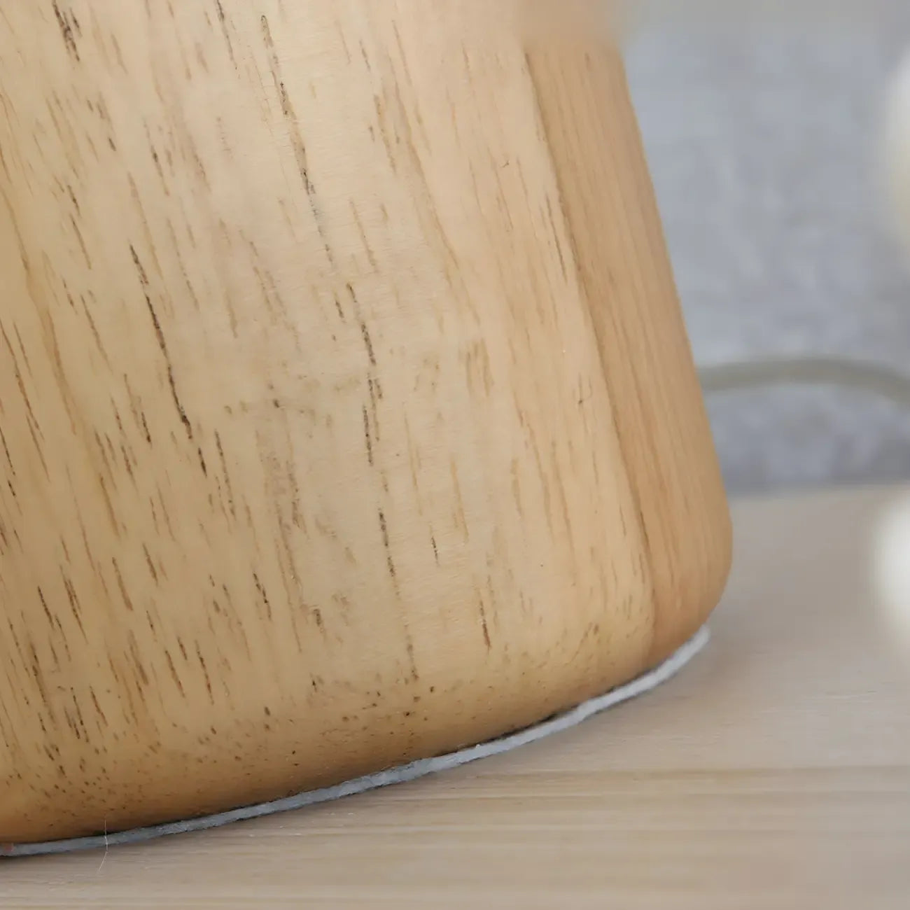 Minimalist Iron Wood Dome Shape Bedside Table Lamp