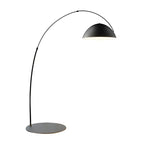 Black Dome Iron Arched Floor Lamp with Foot Switch