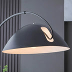 Black Dome Iron Arched Floor Lamp with Foot Switch