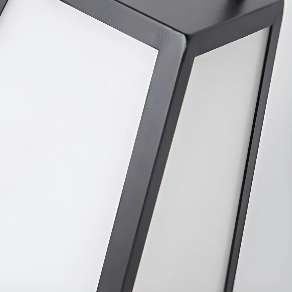 Black Metal Conical Post Cap Light with Handle