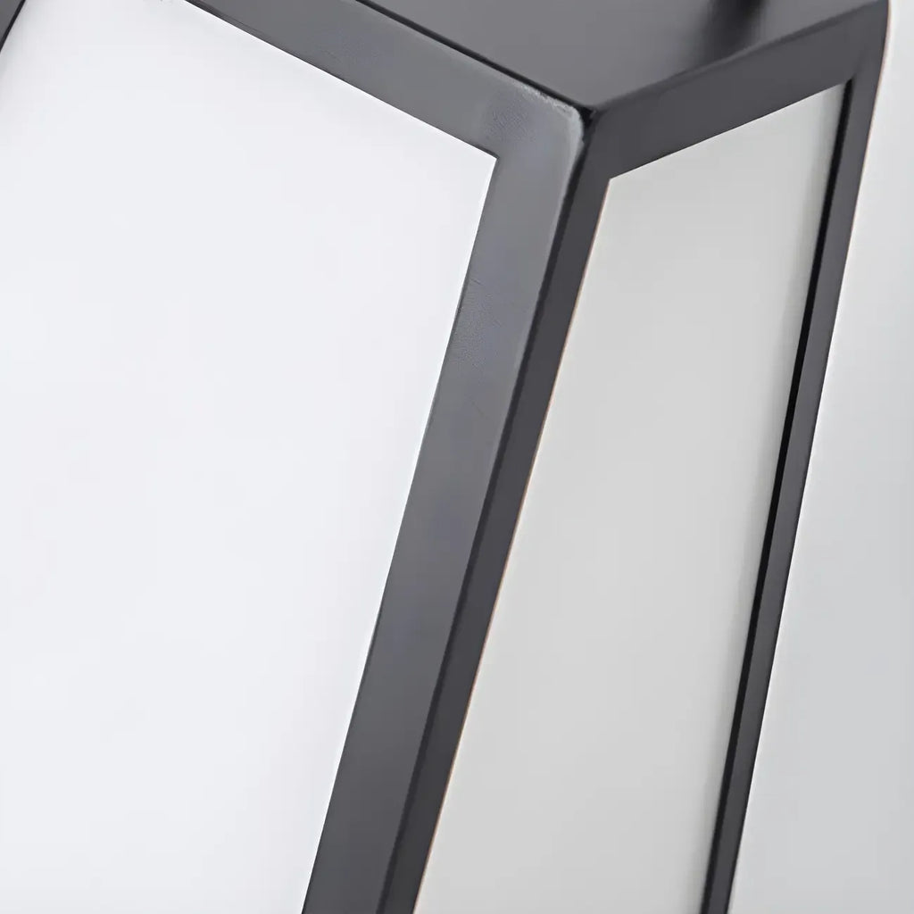 Black Metal Conical Post Cap Light with Handle