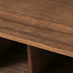 Brown Wood Floating Open Storage China Cabinet