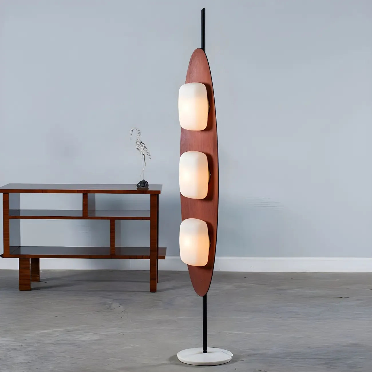 63 Mid-Century Modern 3-Light Integrated LED Floor Lamp