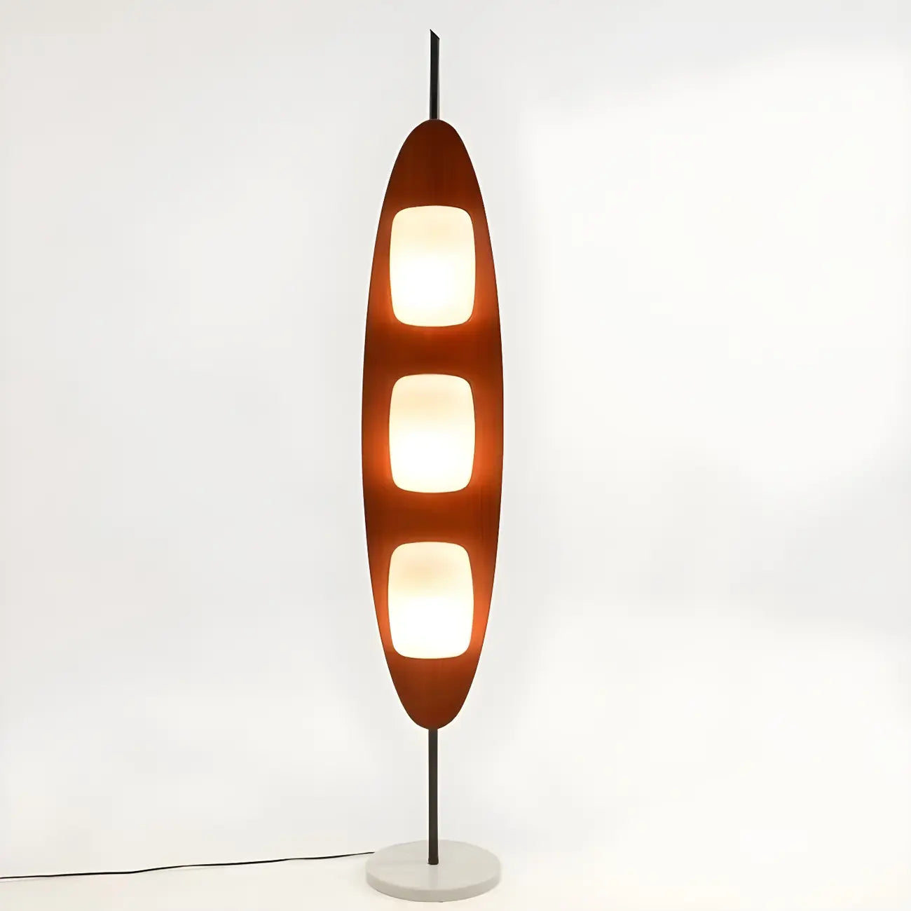 63 Mid-Century Modern 3-Light Integrated LED Floor Lamp