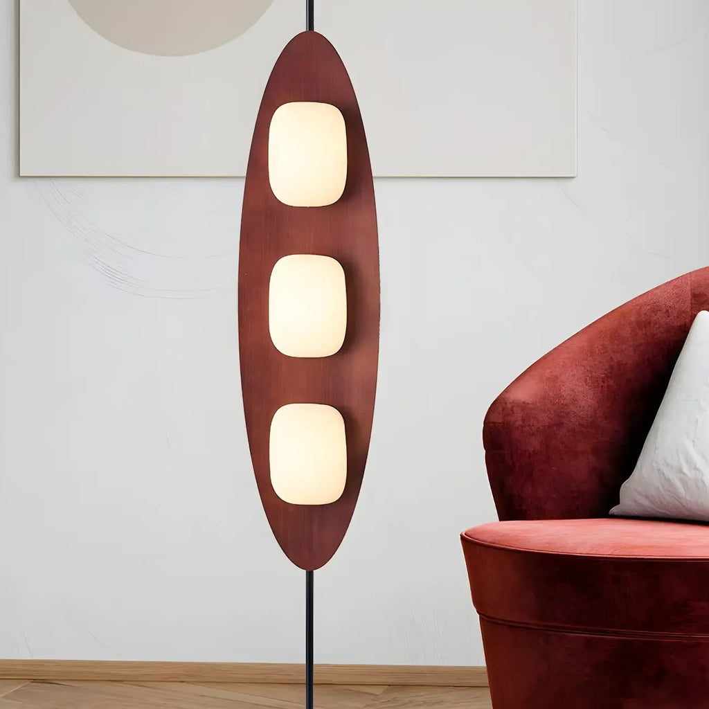 63 Mid-Century Modern 3-Light Integrated LED Floor Lamp