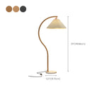 Modern Arched Floor Lamp with Adjustable Pleated Shade