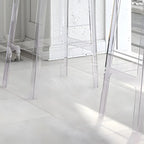 Modern Acrylic Smooth Elegant Circular Backrest Bar Stool